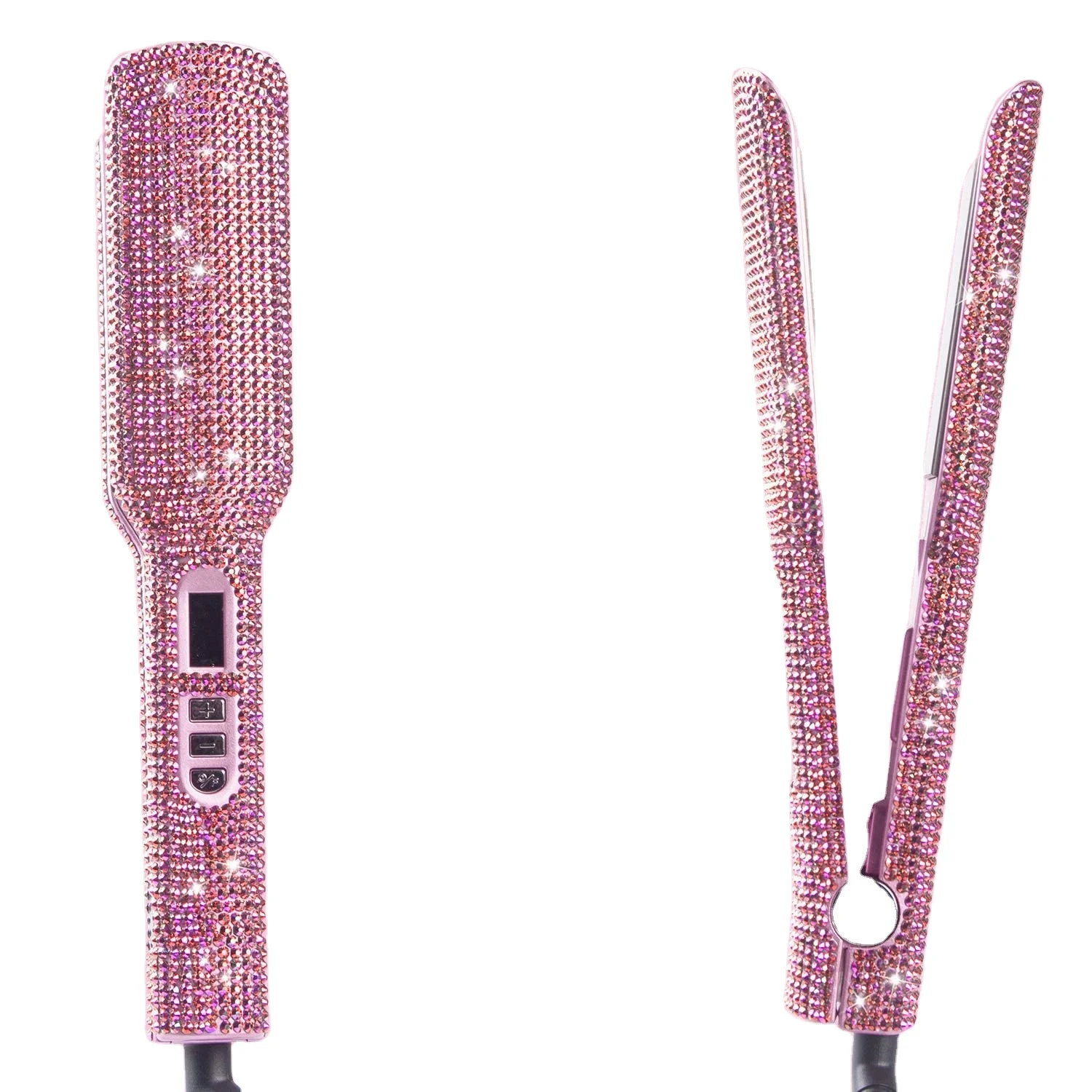

Crystals Hair Flat Irons Bling Hair Straightener Ceramic Fast Heating 450F Hair Straightenings Irons Bling Flat