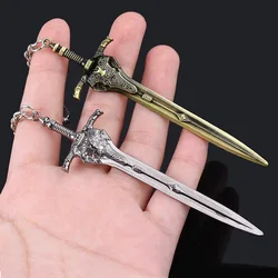 Creative Game Dark Souls 3 Artoria Sword Keychain Abyss Walker Knights Logo Metal Keyring High Quality Men Car Women Bag Jewelry