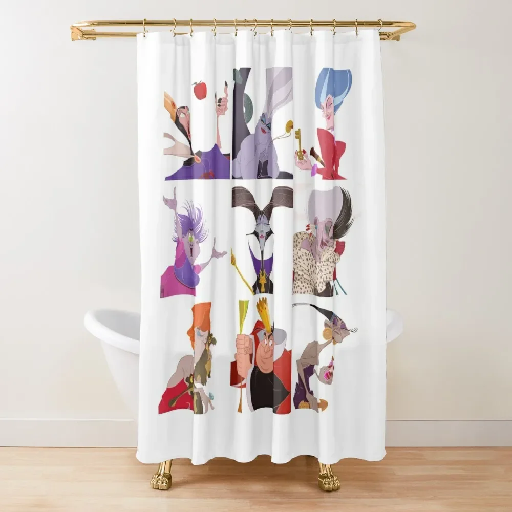 2D Villains Shower Curtain Shower Set For Shower Bathroom And Products For Bathroom Curtain