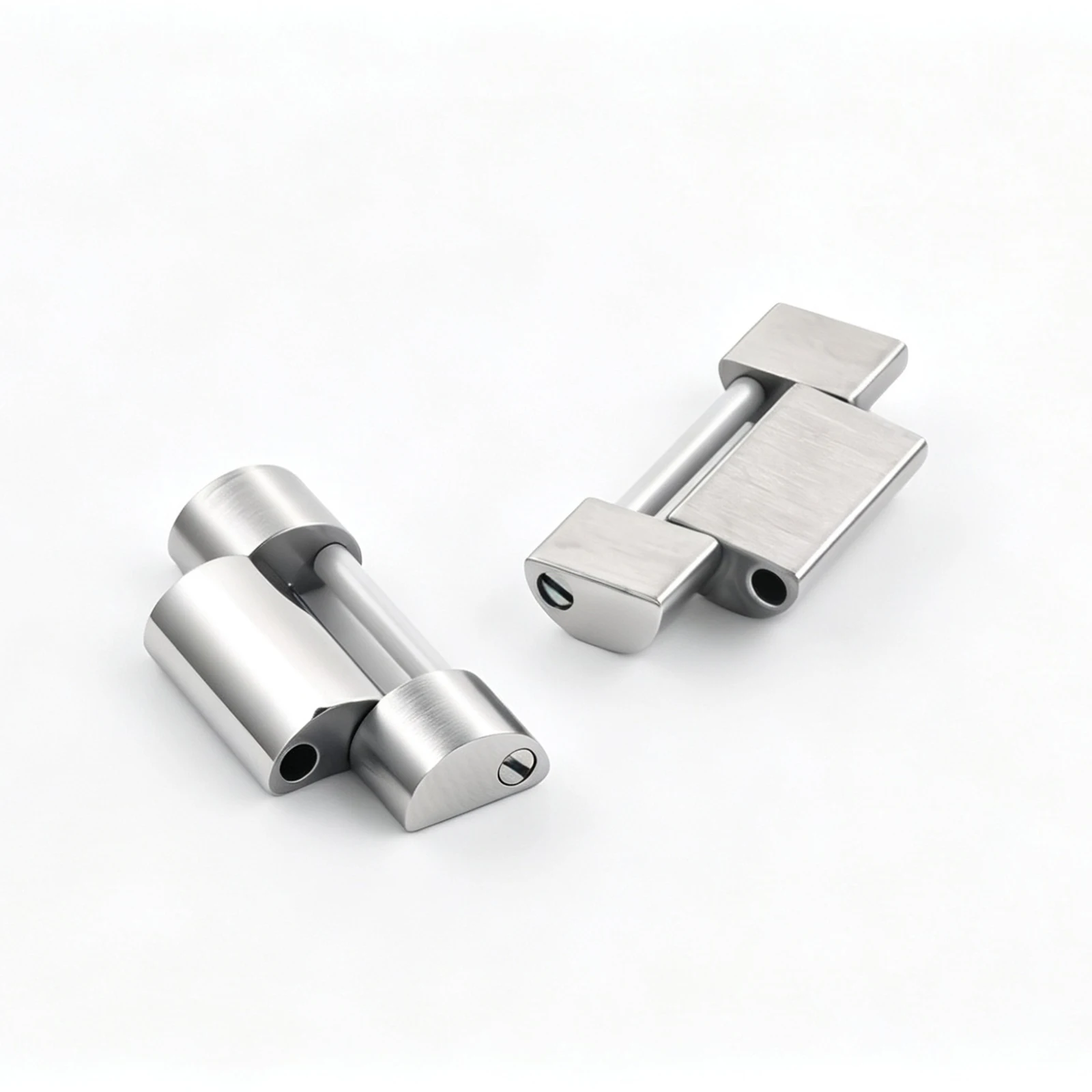White Gold Plated Stainless Steel President Link for RLX Day-Date 40 228239, 3-Piece Bracelet Replacement Part