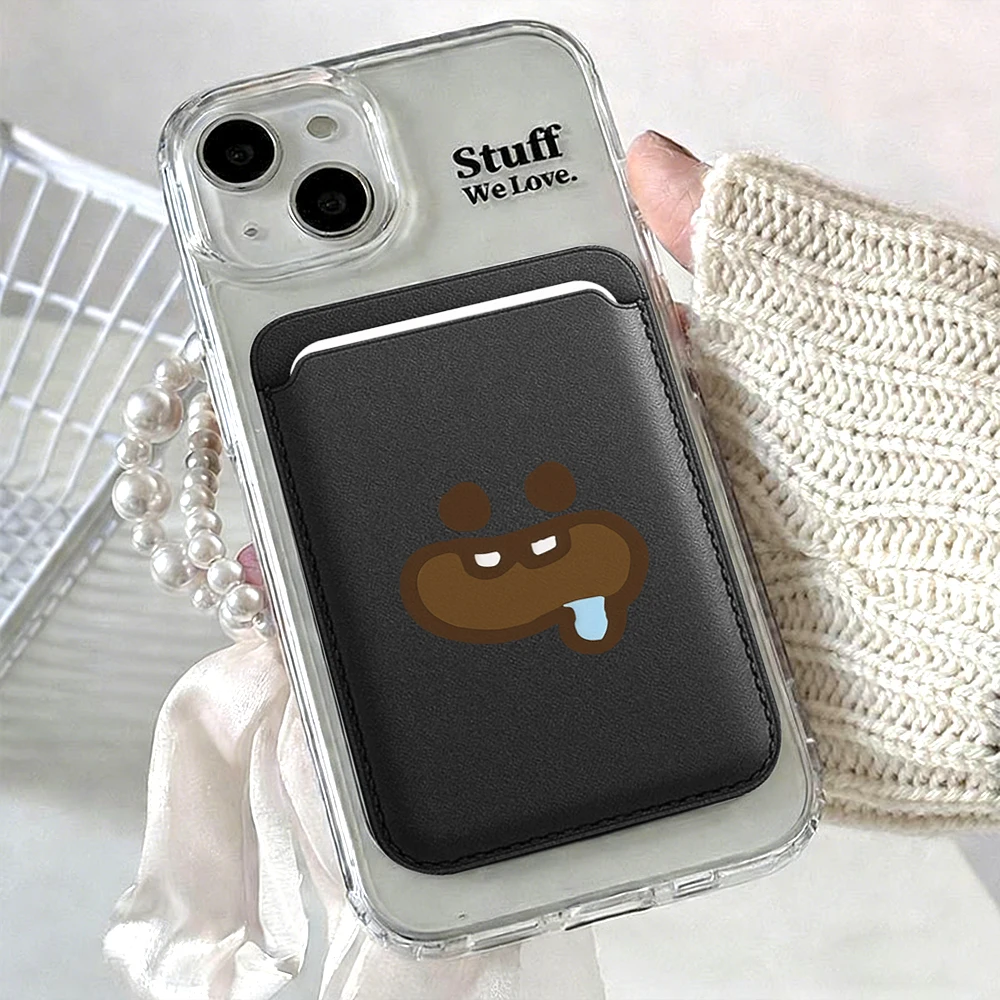 Foodie Cartoon Leder-Kartenetui Handyhülle Kartenhalter für Magnetische Hülle Geeignet für alle iPhone Magsafe Karten-Handy-Rückseiten-Taschen – Detail 13