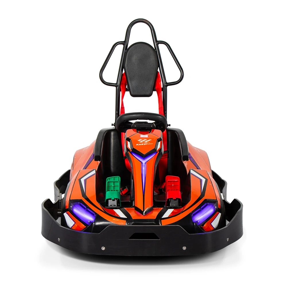 Kids Electric Go Kart 4 Wheel Battery Powered Drifting Race Car with Timing Function for Amusement Park Square Scenic Area