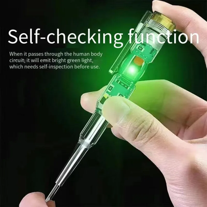 5pcs Intelligent Voltage Tester Pen AC12-240V Electric Screwdriver Test Pencil Induction Power Detector Circuit Indicator