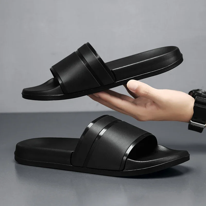 

Big Size Couple One Band Slides Fashion Non-slip Indoor Outdoor Summer Slippers