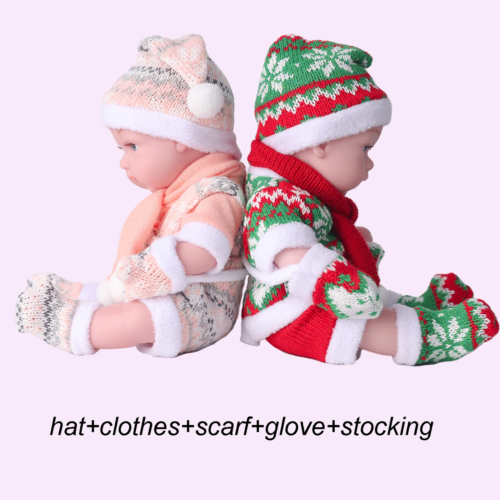 11IN 28cm Realistic Reborn Dolls Cute Lovely Snow Cloth Scarf Gloves Washable Waterproof Full Body Vinyl Baby For Kids’ Gift