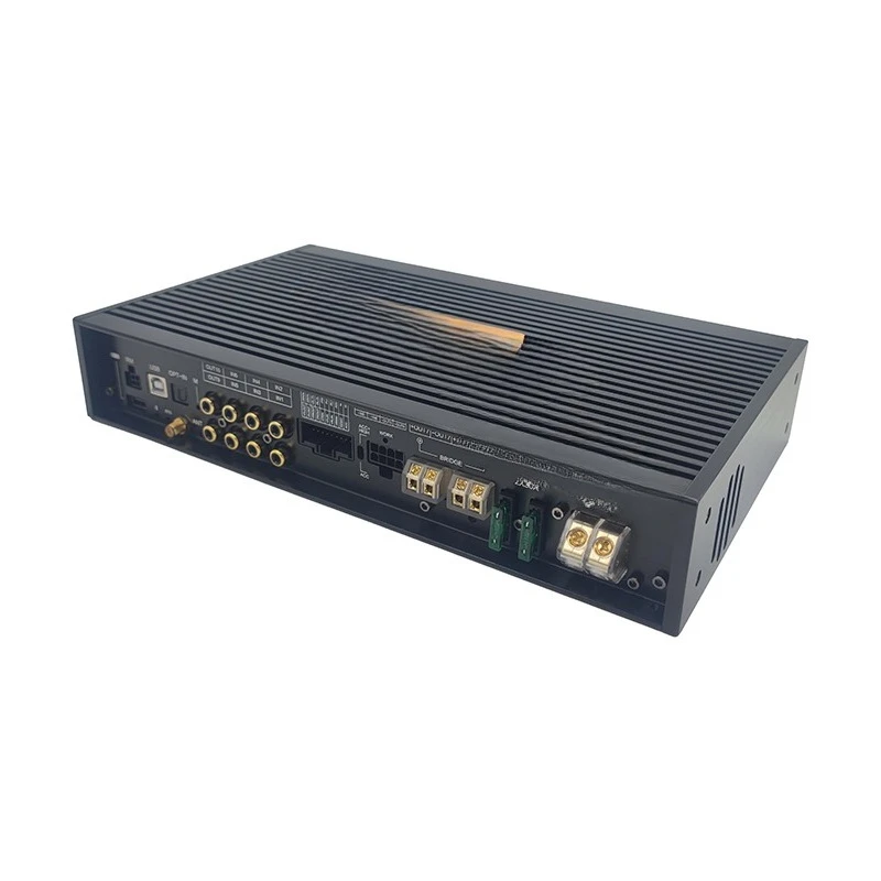 High power 10 channel digital signal processor, amplifier speaker subwoofer, with subwoofer module 6 * 100 watt car audio