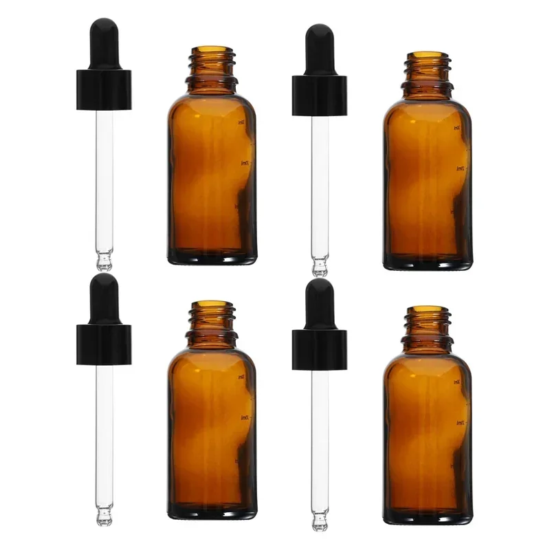 10 adet 5 ml-100 ml Sızdırmaz Damlalıklı Sıvı Şişeler Reaktif ile Boş Doldurulabilir Amber Cam Aromaterapi Sıvı Pipet Seyahat