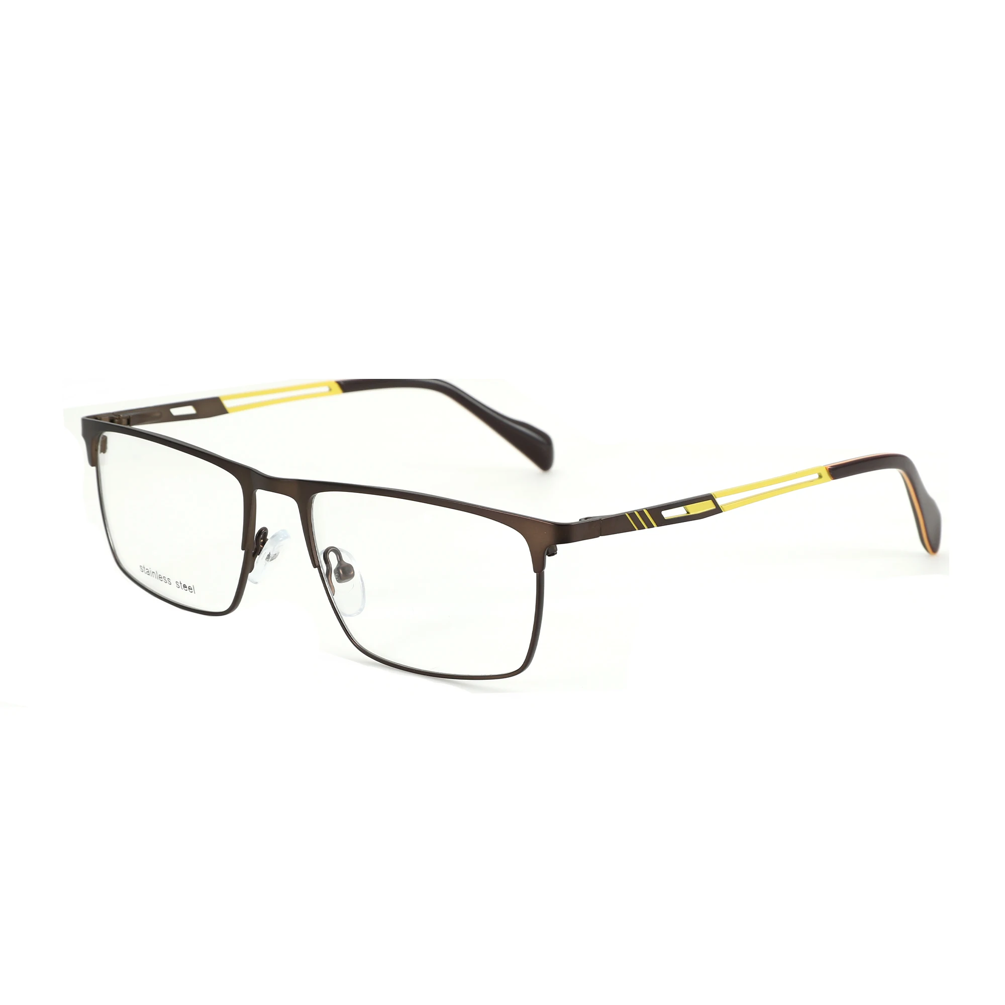 

ZENOTTIC Business Half-frame Optical Glasses Frame Fashion Male Square Eyewear Ultralight Metal Non-Prescription Eyeglasses