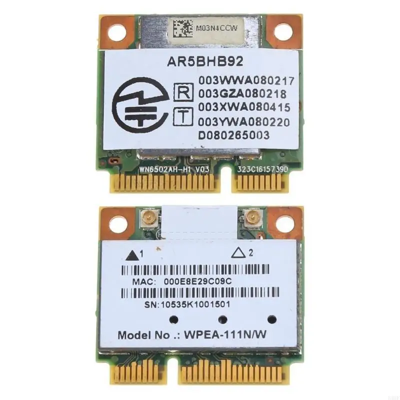 896f Atheros AR9280 Half Mini Pci-E Wifi WLAN Card untuk Linux Hackintosh