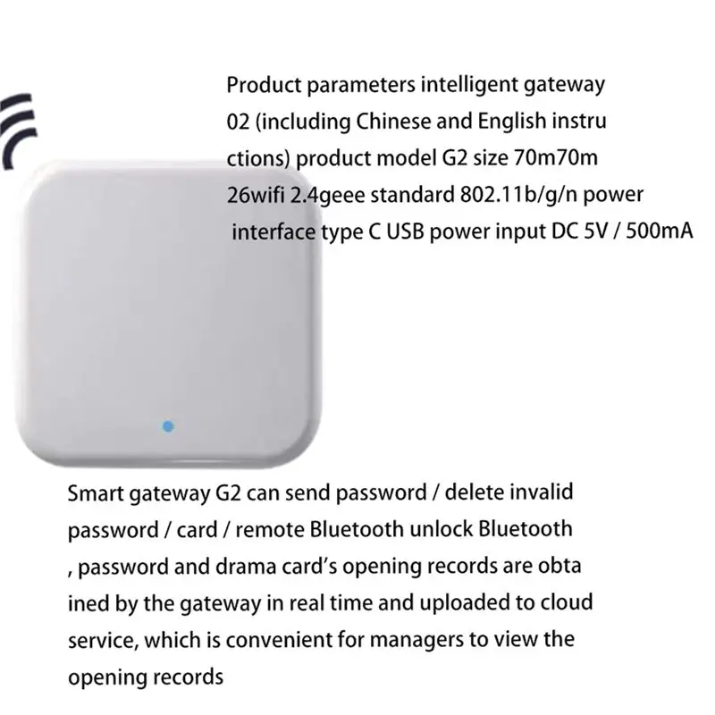 Stylish-3X G2 Gateway For TT Lock APP Bluetooth Smart Electronic Door Lock Wifi Adapter