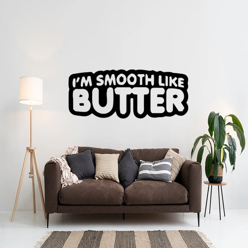 1PC Creative Butter Vinyl Wall Sticker Home Decor Stikers Study Room Art Decor Wallpaper