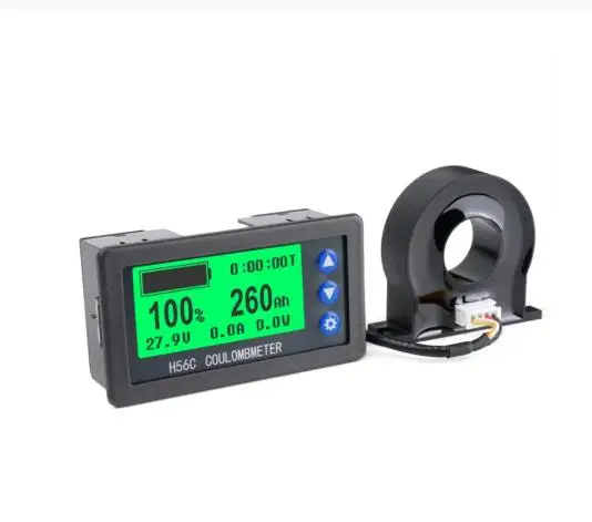 DC 9~100v Battery Monitor Hall Coulomb Tester Digital Voltmeter Ammeter Capacity Power Electricity AH Voltage Meter