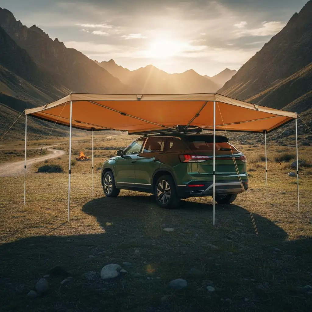 

Тент-маркиза на 270 градусов, 133 кв. фута, для водительской стороны автомобиля, водонепроницаемый, с защитой от УФ-излучения UV50+, с сумкой для переноски, всепогодный, свободно устанавливаемый.