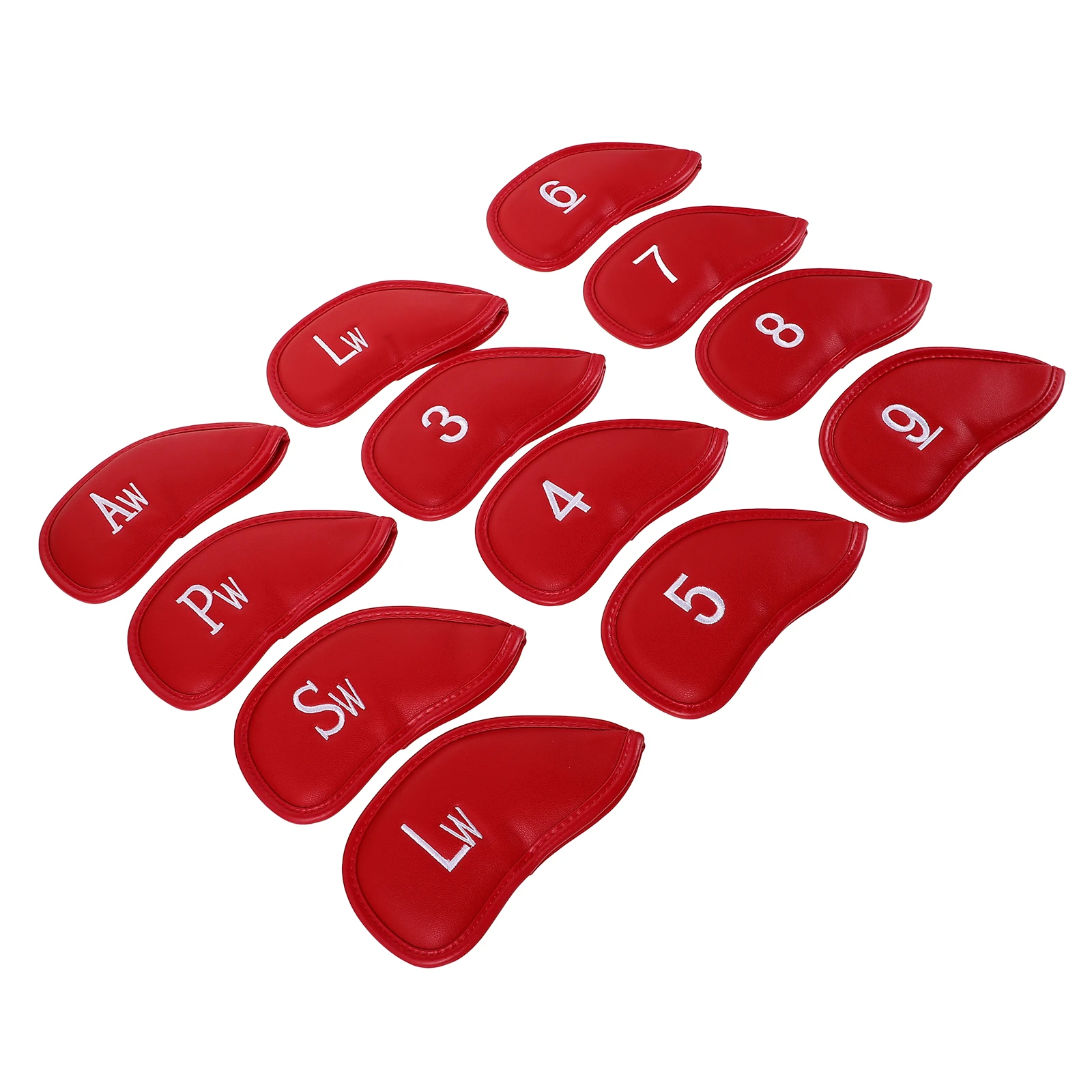 

12pcs Golf Iron Covers Thickened Pu Practical Material Comprehensive Set Golf Heads Covers Numbered Clubs Driver
