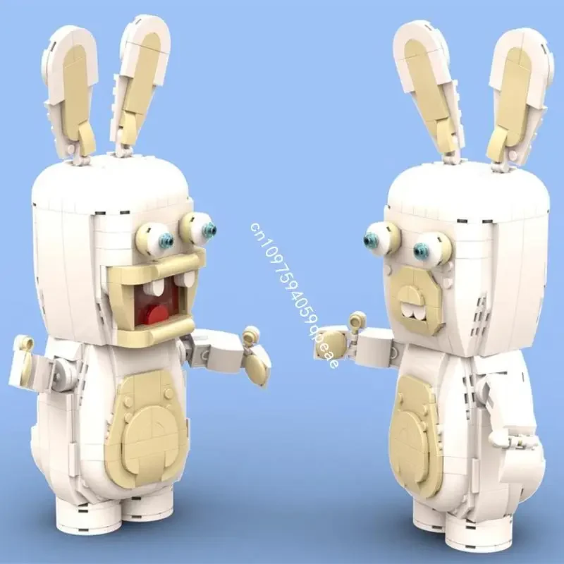 

New 913Pcs Famous Raving Rabbids Game Series Bwah Character Moc Model Custom Puzzle Diy Creative Ideas Kids Toys Birthday Gifts