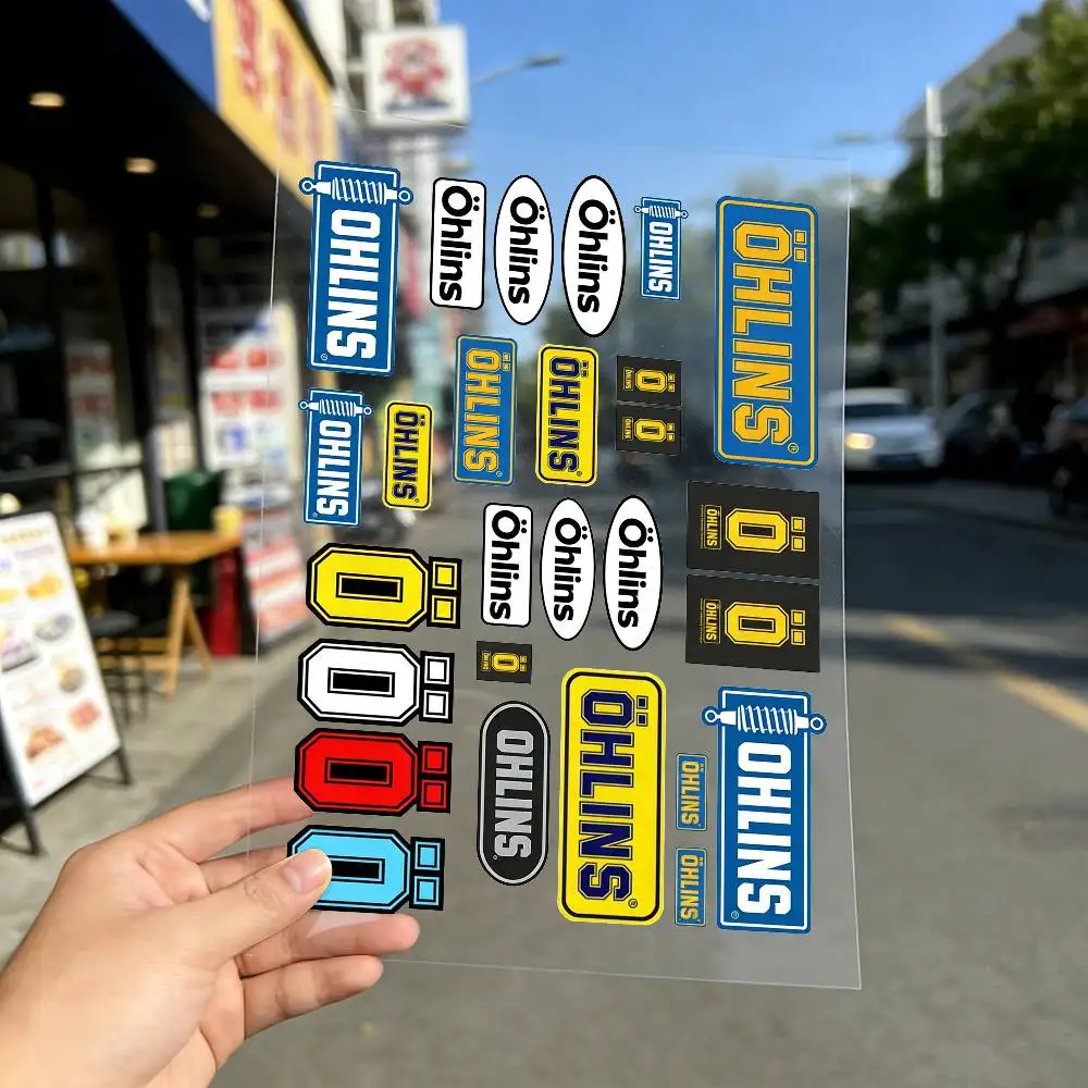 For Ohlins Reflective Motorcycle Stickers Waterproof Vinyl Decals for Motorbike Helmet Fuel Tank Bike