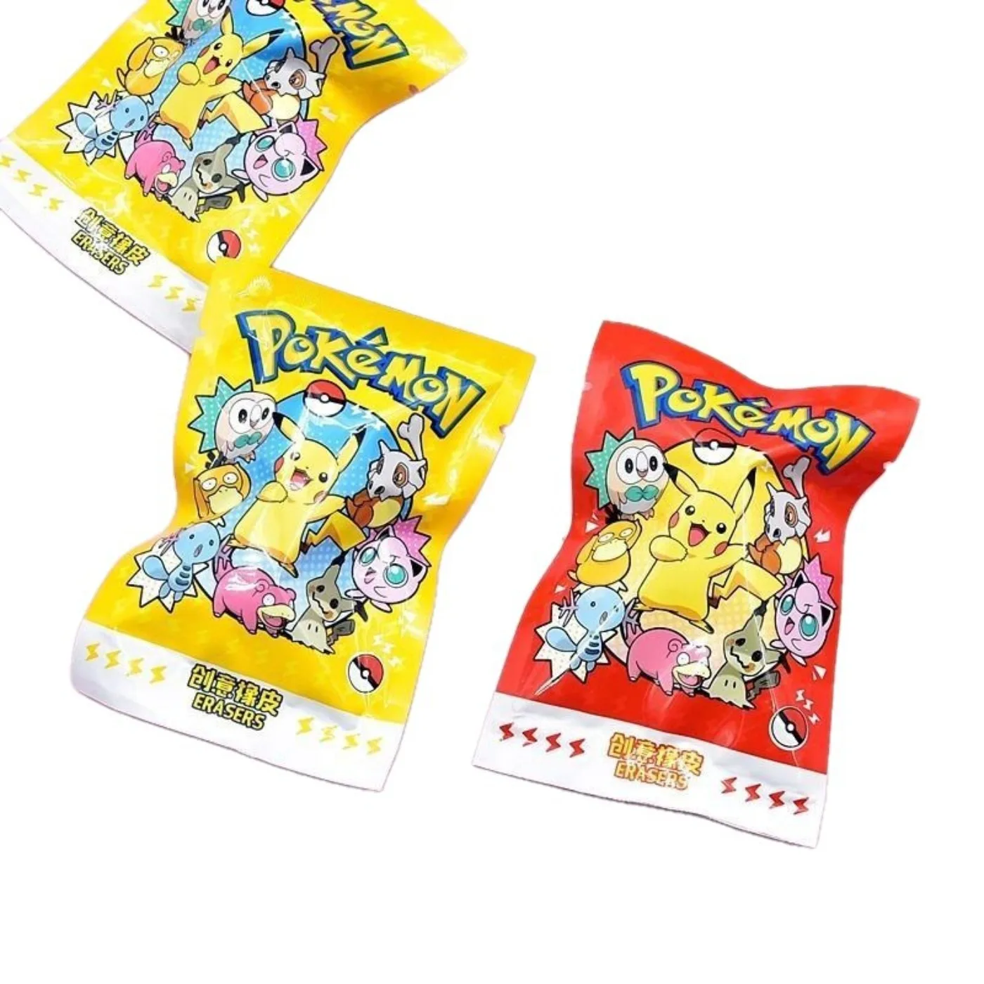 Pikachu Pokemon Mystery Blind Bag Surprise Erasers Cute Cartoon Stationery  Prizes Toy Figures Collectible Pencil Rubber view 5