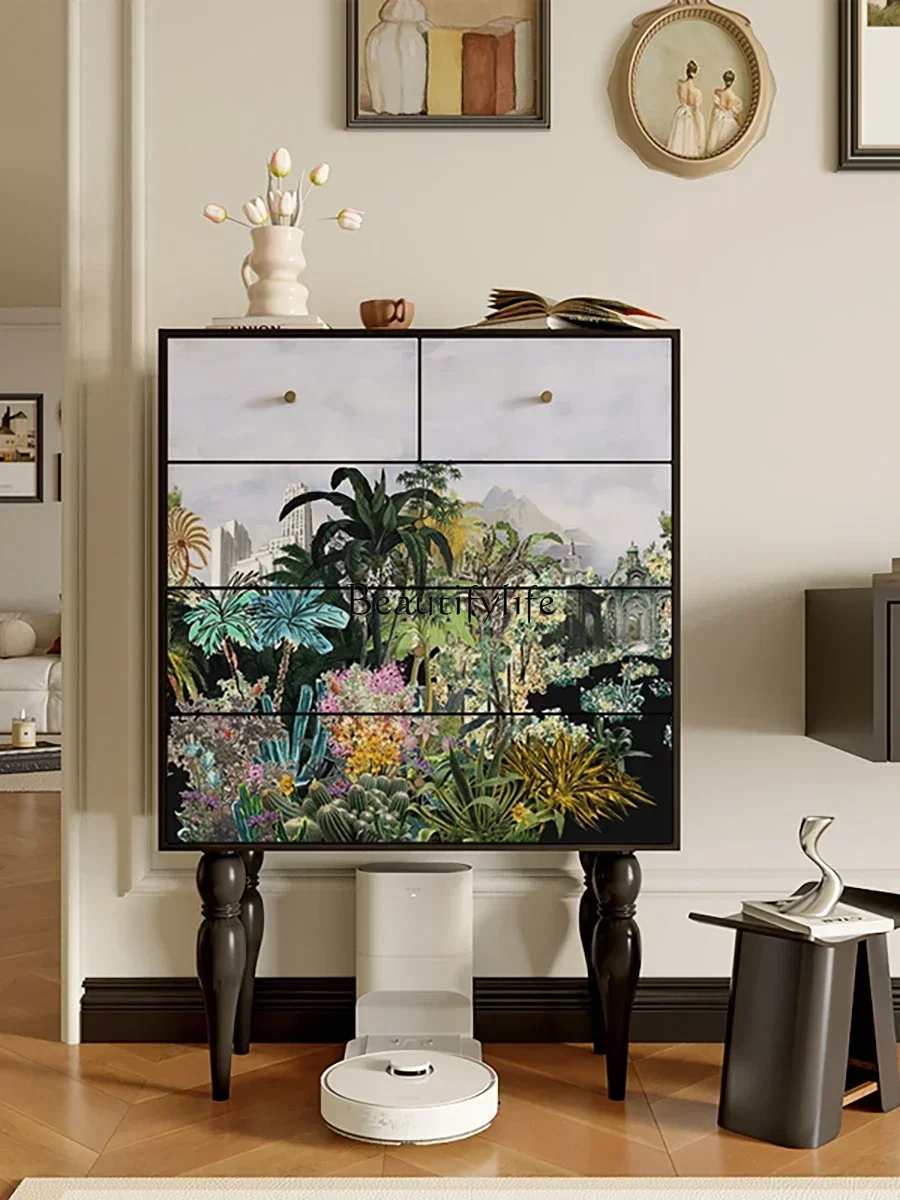 

11Simple Modern Household Chest of Drawers Solid Wood Storage Storage Decoration Multi-Functional Storage Cabinet