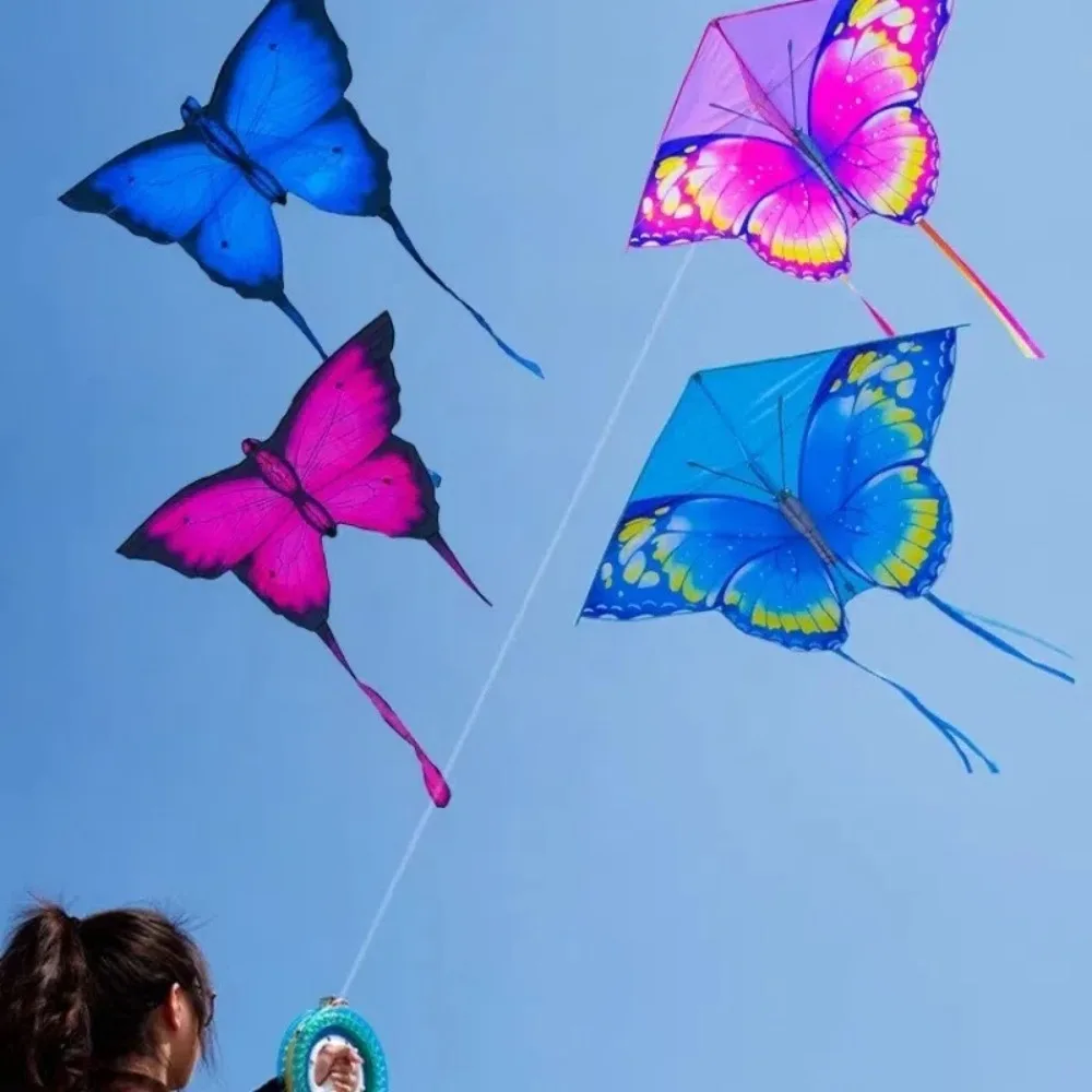 Fácil de voar simulado borboleta pipa ar salto 100 metros corda de pipa 3d borboleta pipas cauda longa bom voando pipa das crianças