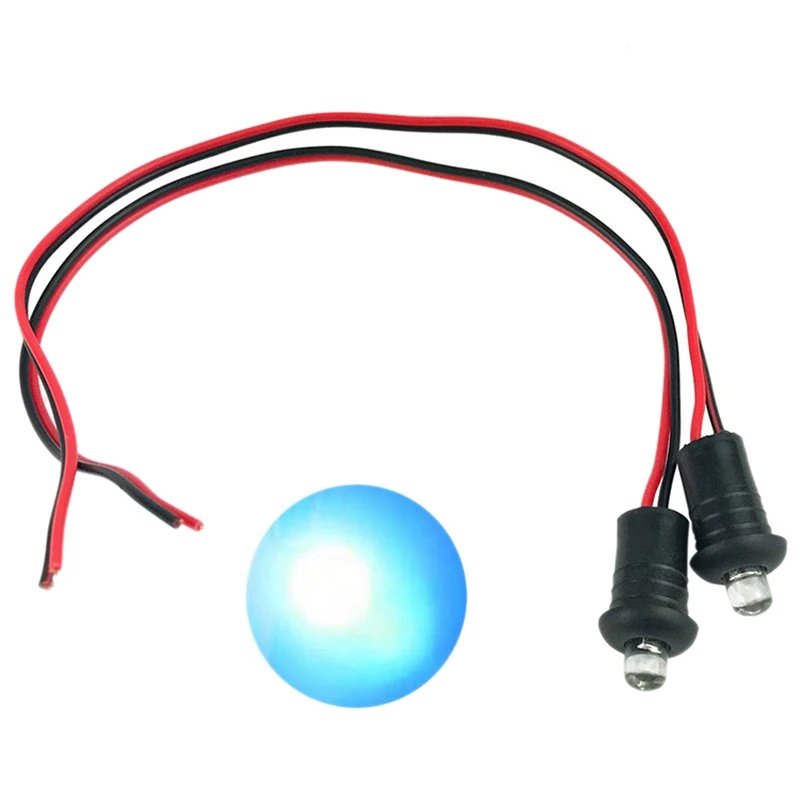 Alarma falsa para salpicadero de coche, luz LED intermitente azul, accesorios para motocicleta, 2 piezas, 12V