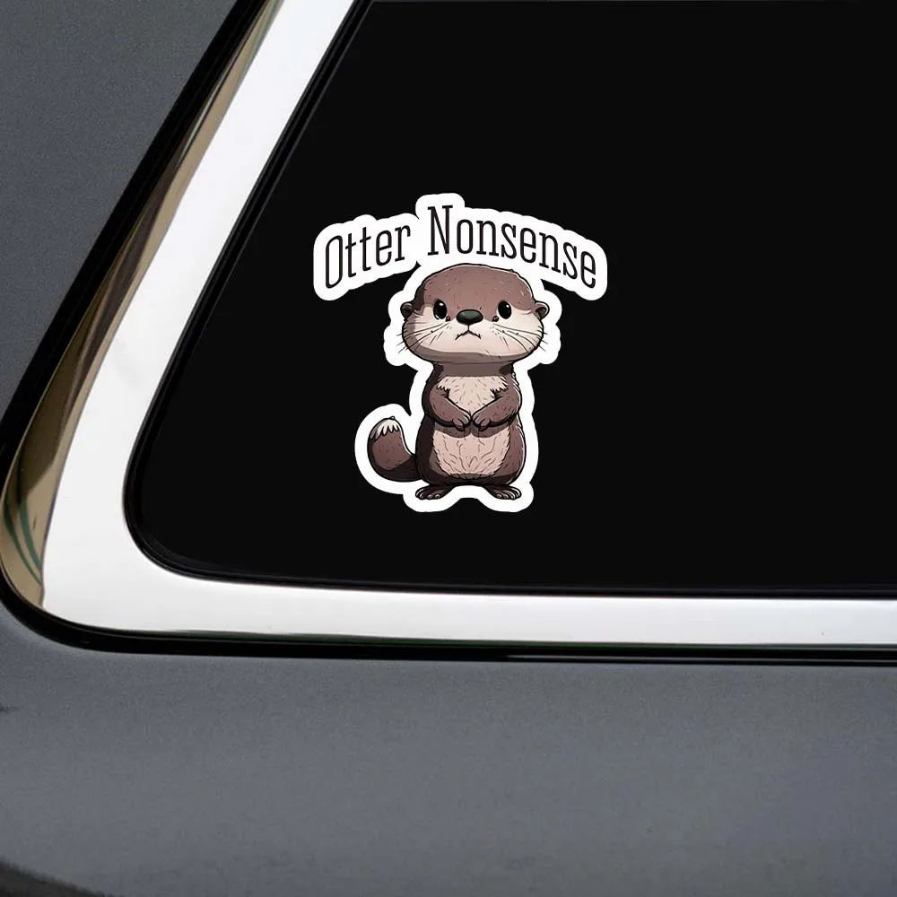 Otter Nonsense Stickers, Stickers Vinyl Waterproof, Decal Stickers For Tumbler Cup, Laptop, Phones, Helmets, Boats, Hardhats And