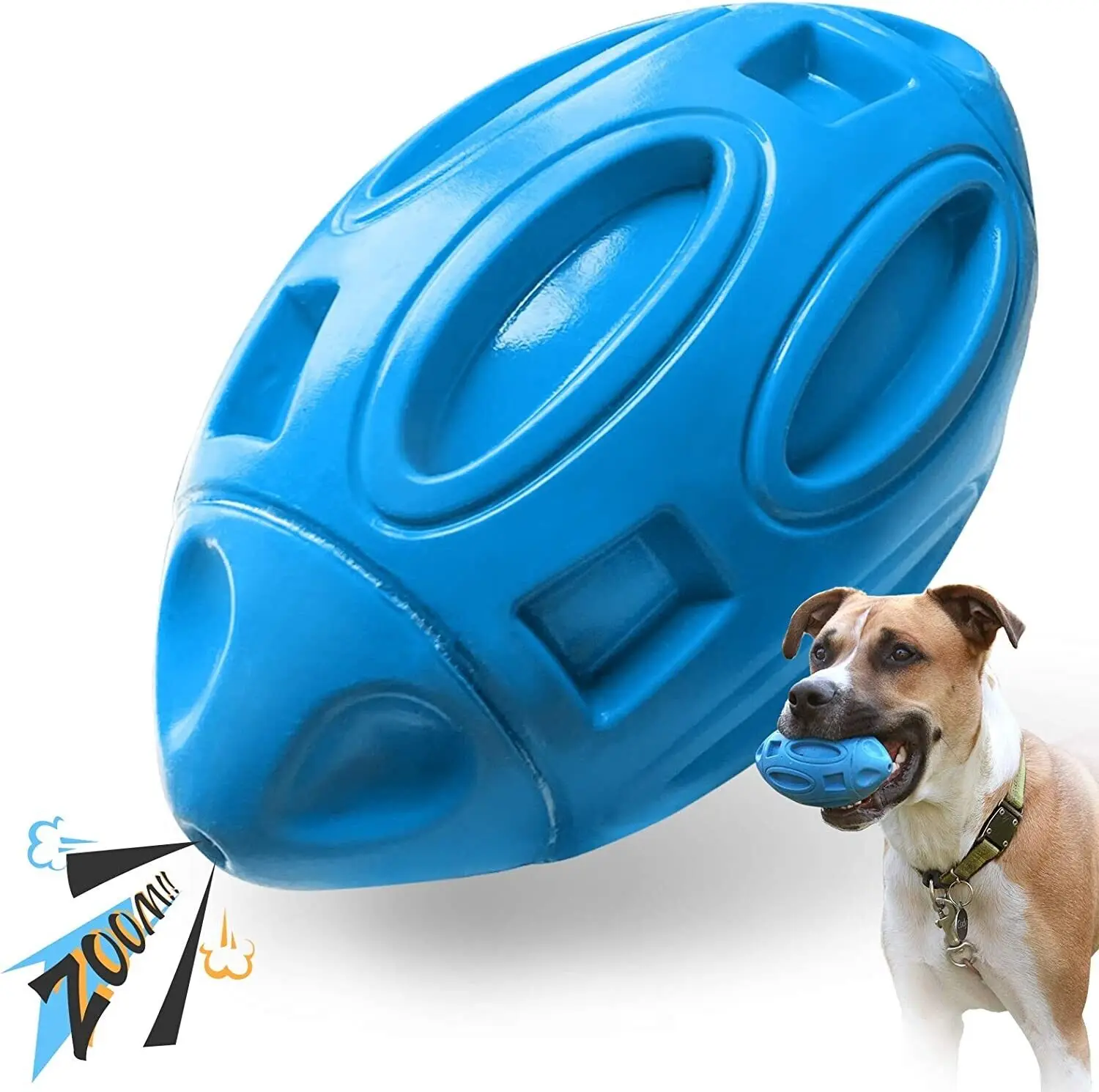 Dog Toys Rugby Dogs Resistance Bite Dog Rubber Chew Molar Cleaning Teeth Interactive Training Game Pet Puppy Ball Toy Supplies