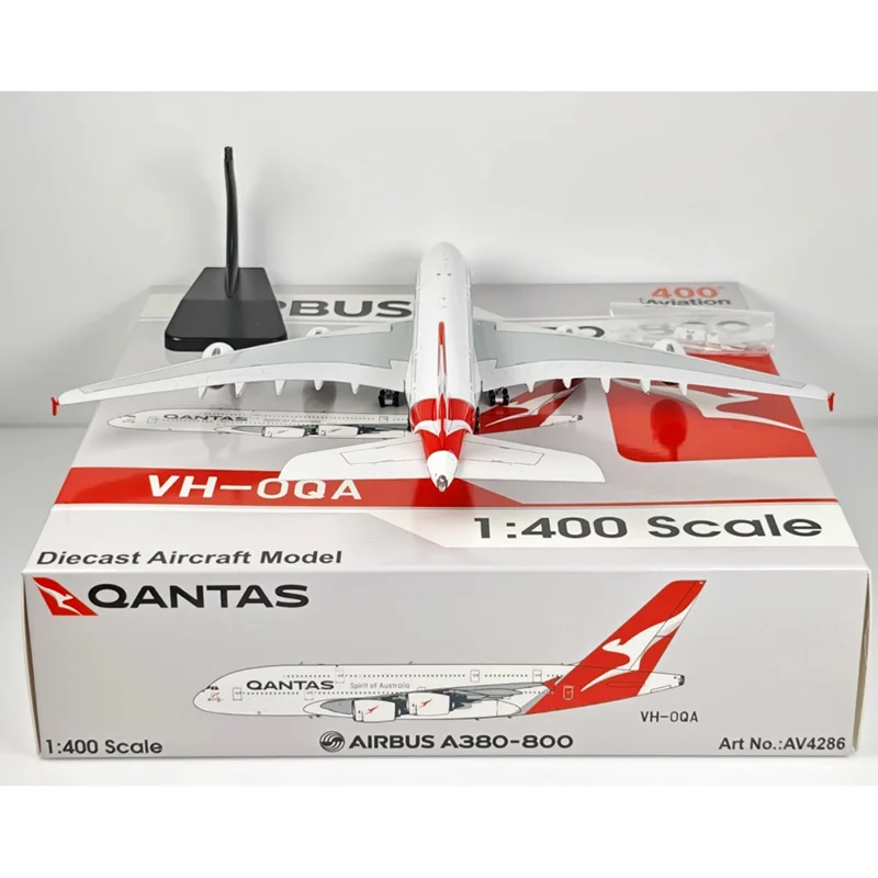 دييكاست 1/400 مقياس AV4286 Qandas A380-800 VH-OQA سبيكة نموذج طائرة لعبة تحصيل حلية الديكور