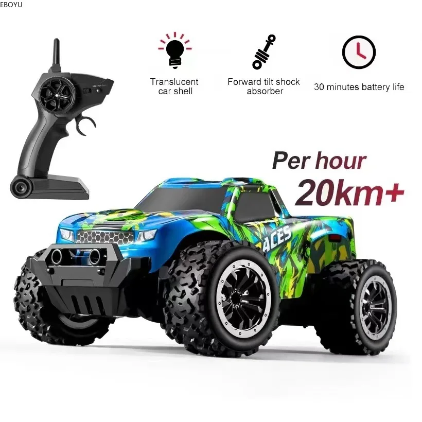 EBOYU S912 Full Proportional Mini RC Truck 20KM/h+ High Speed RC Drift Car 2.4Ghz 2WD 1:20 Radio Control Car Gift Toys for Boys