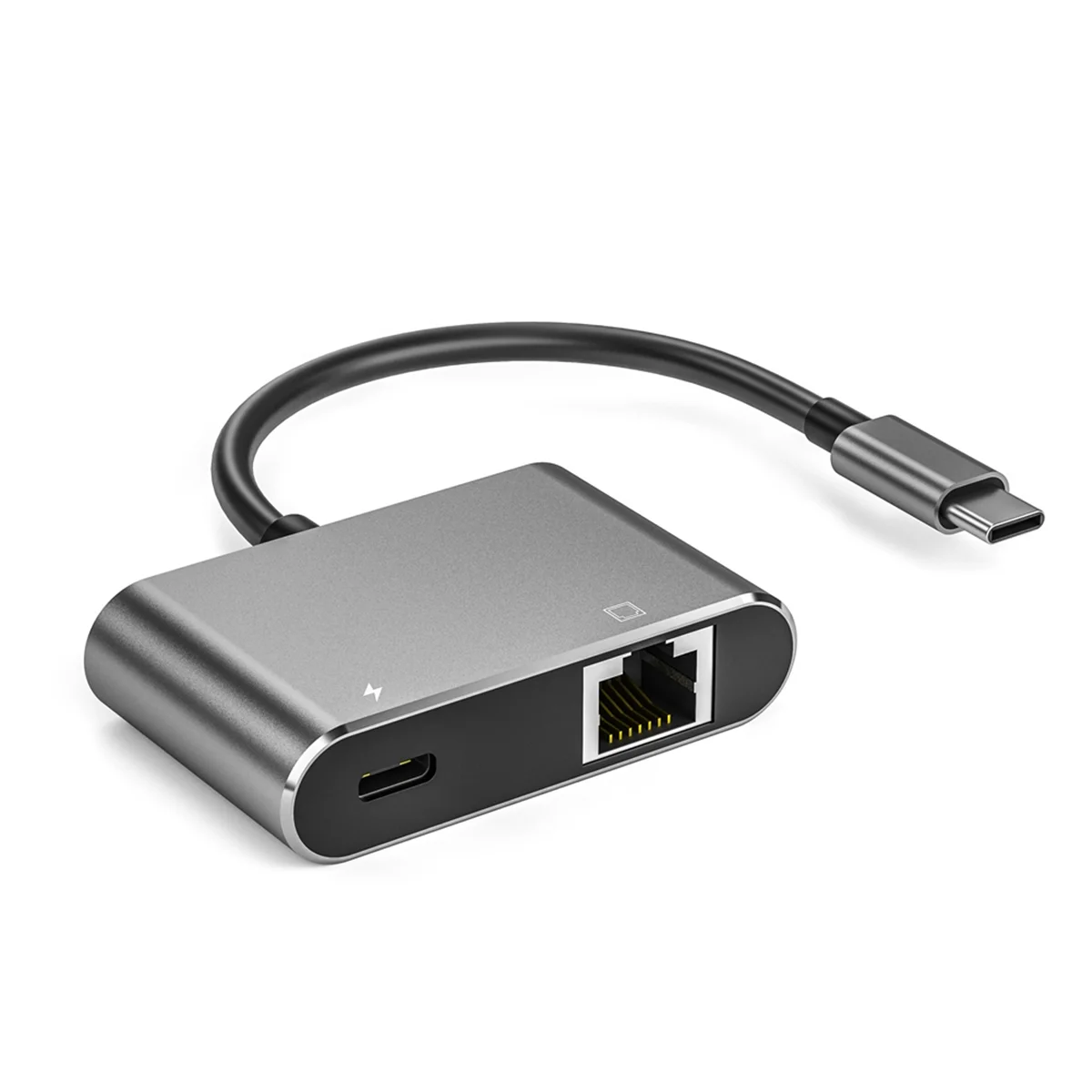 

ABJZ 1000 Мбит/с USB C-Ethernet-адаптер PD3.0 Type-C Порт зарядки Сетевой адаптер Type C-RJ45 Сетевой сетевой адаптер для ПК