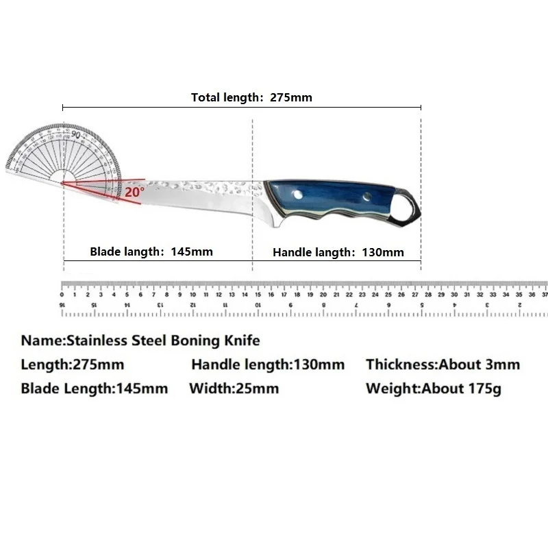 Faca De Cozinha De Aço Profissional Desossagem Faca De Açougueiro, Facas De Carne, Carne Artesanal, Chef Acessórios Especiais