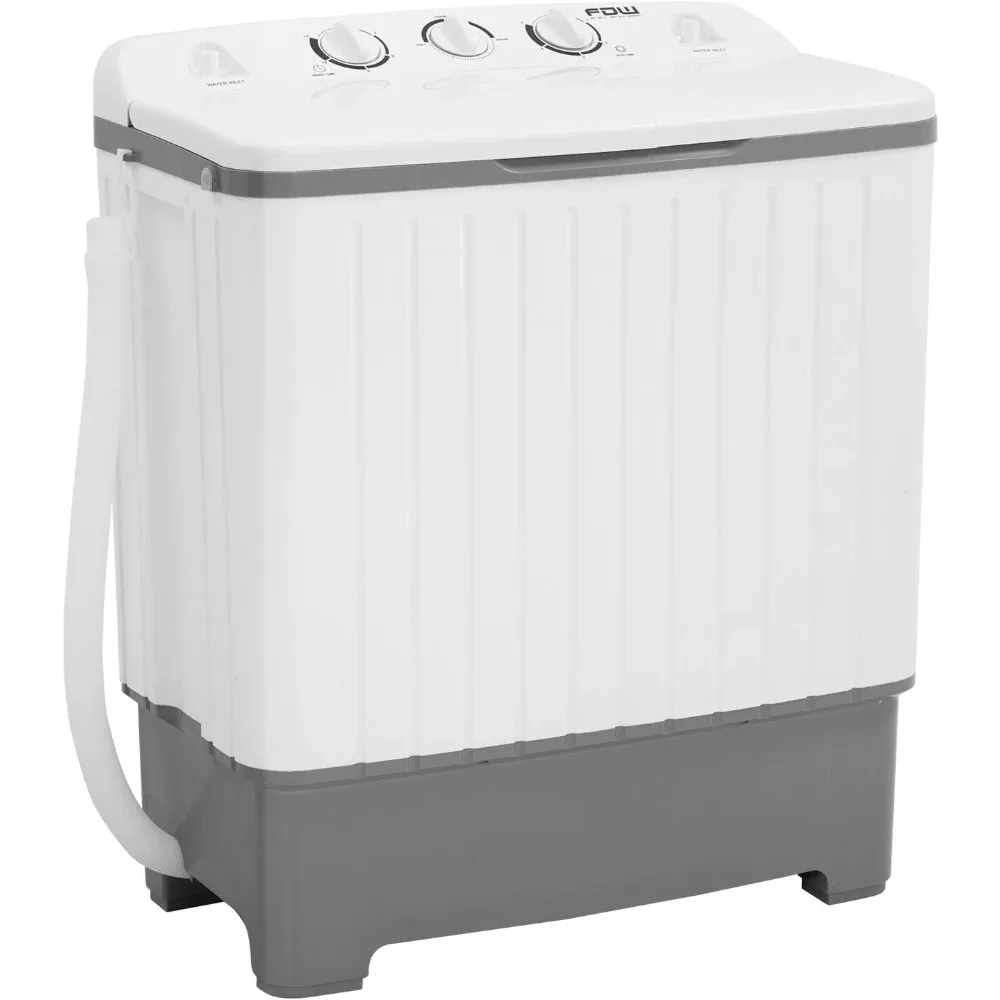 

Portable Washing Machine 17 lbs Mini Compact Twin Tub,Wash (10lbs) and Spin Combo(7lbs), RV, Laundry Cloths Washer Timer Control