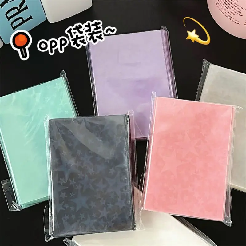 10szt/lot 61*91mm Glittery Star Laser Flashing Card Sleeves Protector For Photo Cards Holder Holographic Foil Protective Films