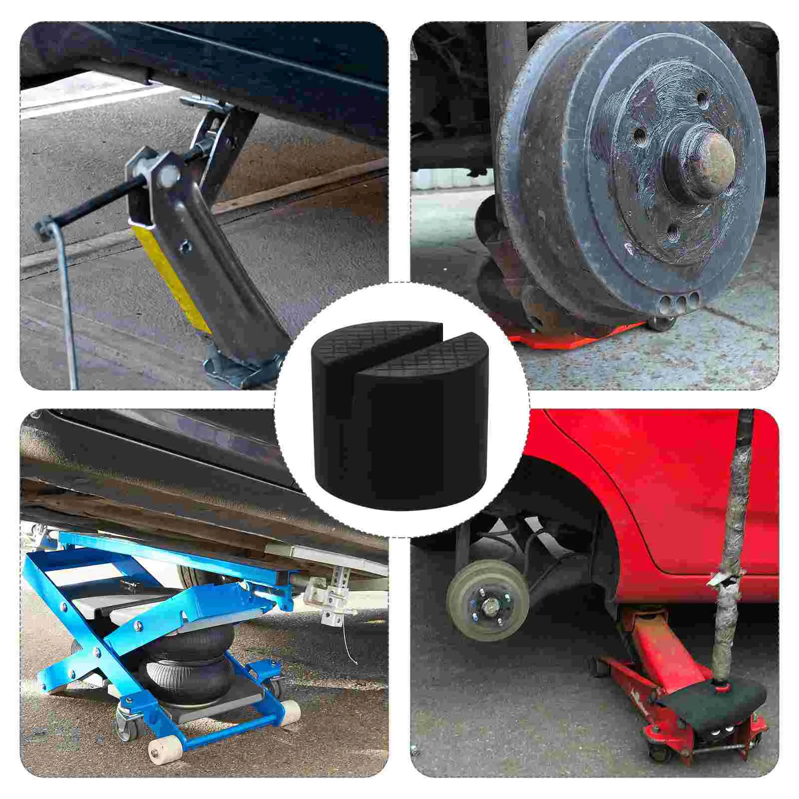 1PC Universal Jack Rubber Support Pad Durable Wear Resistant Car Slotted Frame Rail Floor Socket Adapter Lifting Rubber Pad