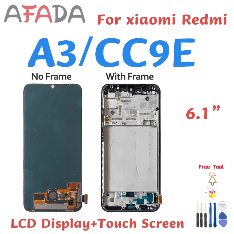 

6.1" New For xiaomi Mi A3/CC9E LCD Display Digitizer Assembly For Xiaomi A3 Display Touch Screen M1906F9SH LCD Replacement