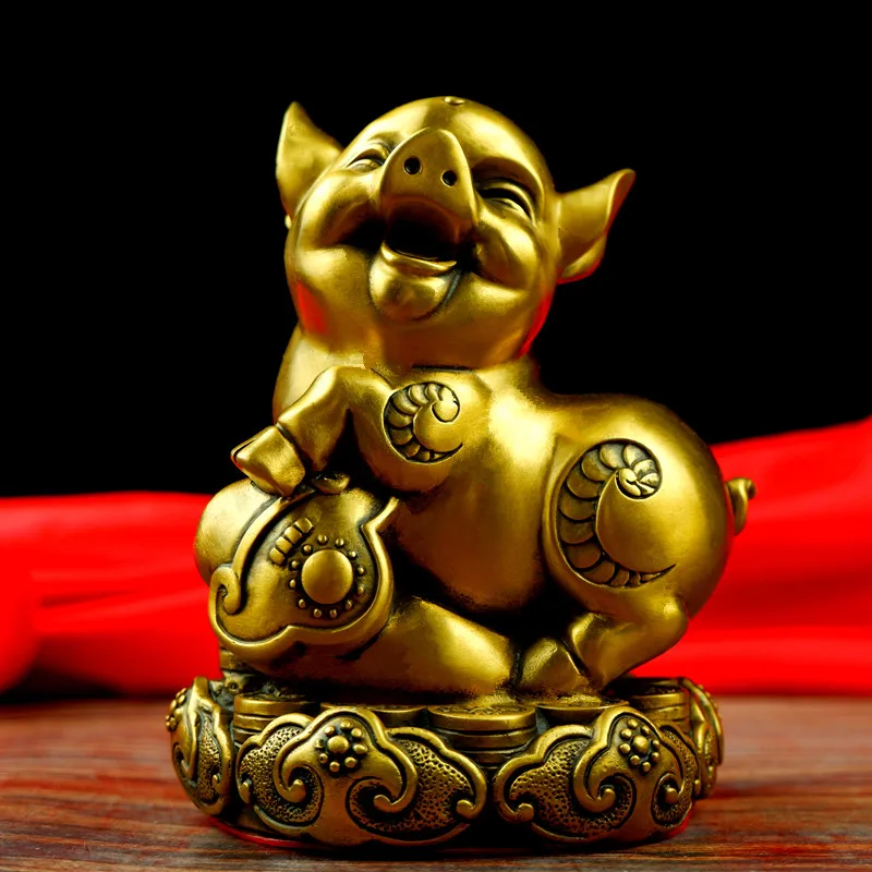 Kaiyun Pure Copper Zodiac Decoration Full Set Dog Rat Cow Tiger Rabbit Dragon Snake Horse Sheep Monkey and Pig Lucky