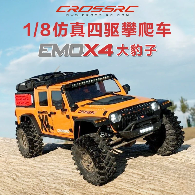

Crossrc 1/8 Remote Control Electric Climbing Car Four-Wheel Drive Off-Road Vehicle Rtr Emo X4 Leopard 2025