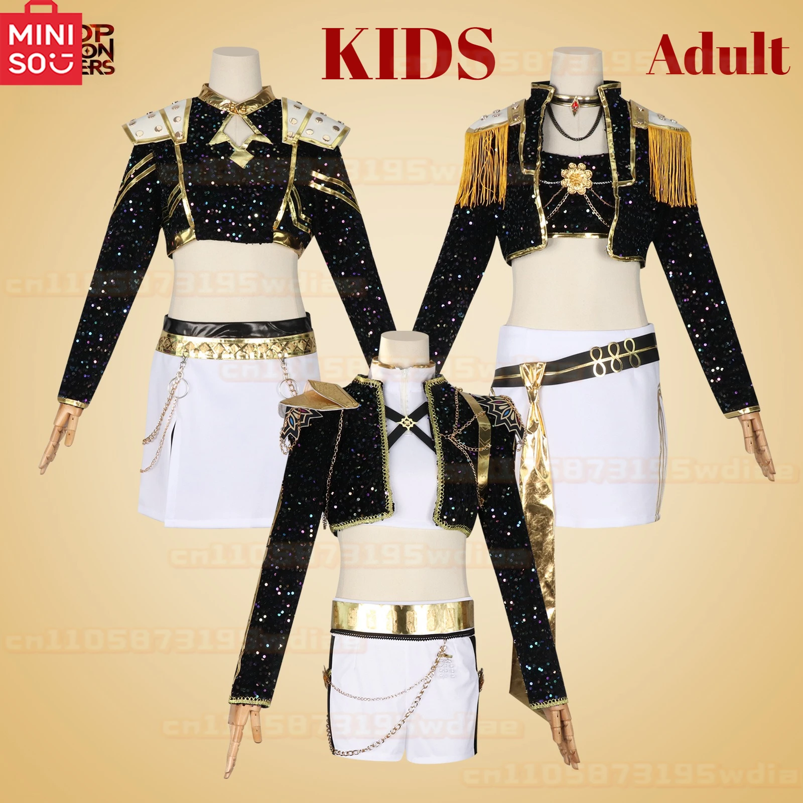 أزياء أطفال شيطان الصيادين من Kpop رومي زوي ميرا التأثيرية للأطفال والبنات ملابس لعب الأدوار بدلة كرنفال الهالوين