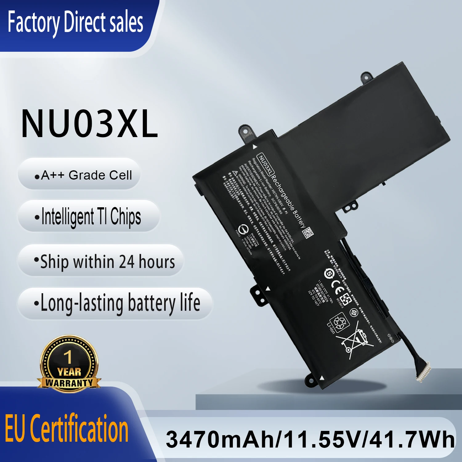 NU03XL Laptop Batte…
