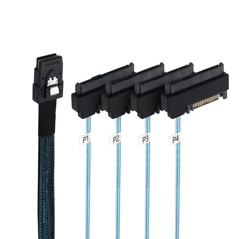 Array kartu Mini SAS 36P SFF-8087 dengan 4 kabel SAS 8482 SFF