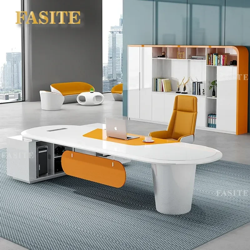 For Modern Office Simple Fashion Manager Supervisor Desk Painting Process President Table Business Furniture