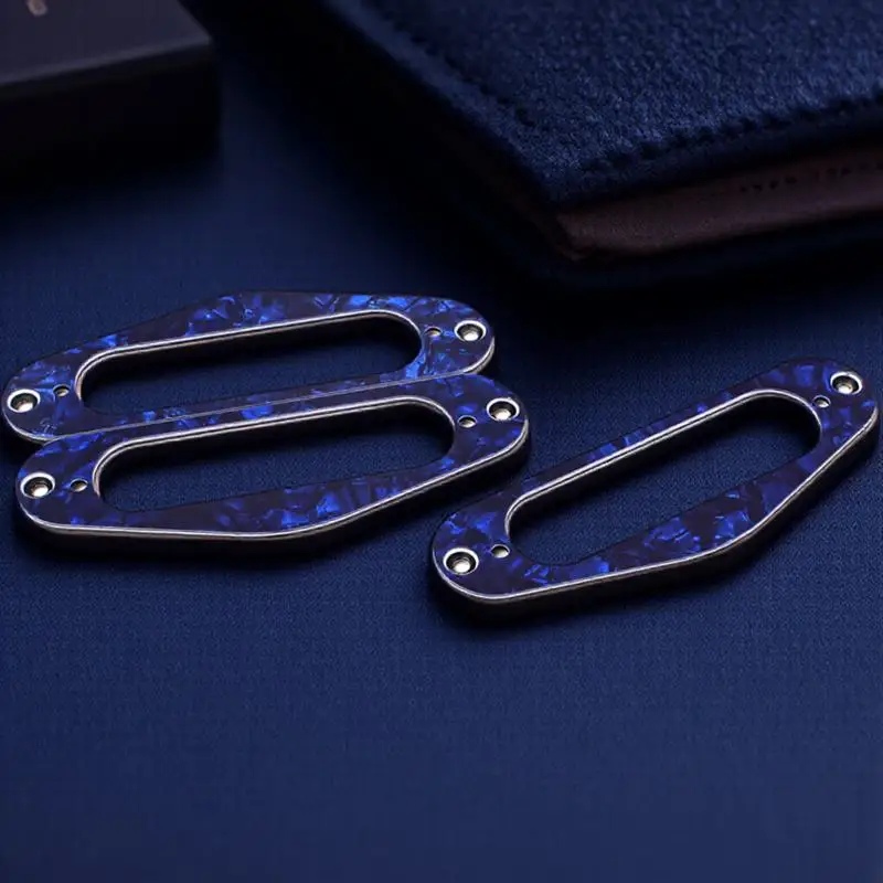 

3 Pcs Blue Guitar Pickup Frame Mounting Ring Red Double Coil DIY Parts Single Electric for Rings Pickups and Accessories