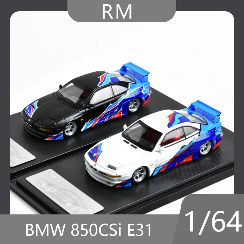 

RM Rhino 1:64 BMW 850CSi E31 Jumping Light Wide Body Modified Simulation Alloy Car Model Boy Toy Desktop Ornament