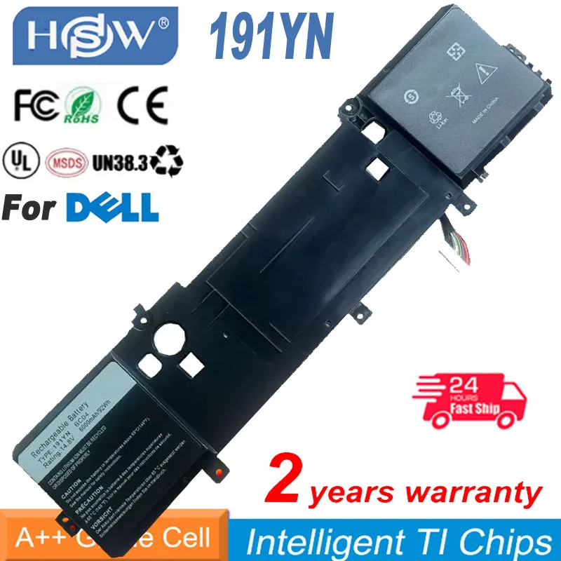 191YN Laptop Battery For DELL Alienware 15 R1 15 R2 ALW15ED-1828 ALW15CD-1718 ALW15ER-3718 2F3W1 14.8V 92WH Notebook