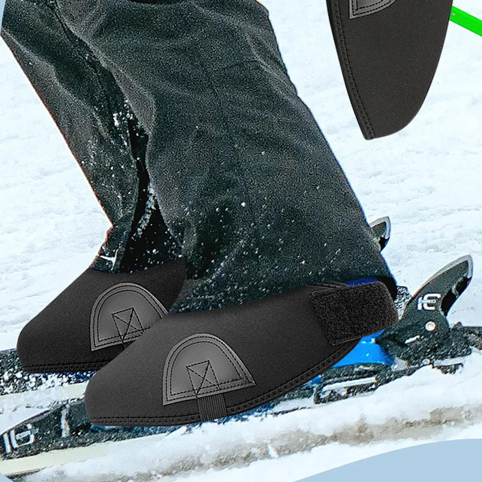 

1 Pair Ski Boot Covers Protector Windproof Black Keep Your Feet Dry and Warm Warm Shoe Covers Ski Gifts Winter Sport Accessory