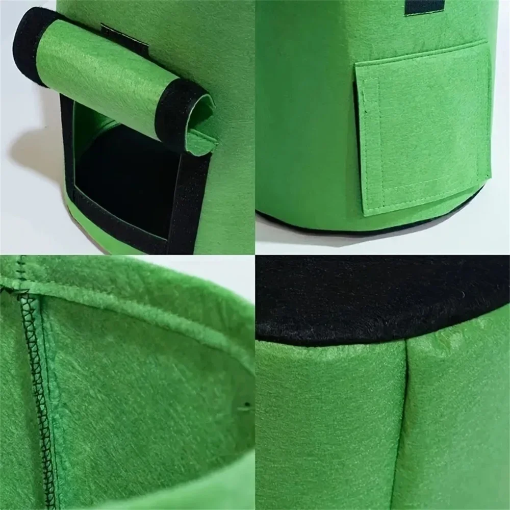 5/710 Gallon Grow Bags Fabric Felt Planter Flower Planting Pots Garden Vegetable Tomato Potato Plant Pot Container Pouch ﻿ view 3