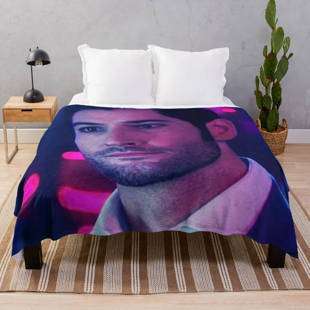 Lucifer Morningstar - Tom Ellis Throw Blanket Cute Plaid Luxury St Soft Plush Plaid Fashion Sofas Blankets