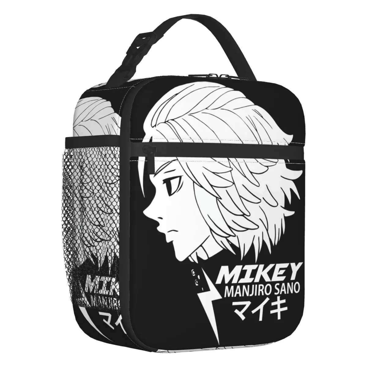 Mikey Manjiro Sano Insulated Lunch Bags for Women Manga Tokyo Revengers Portable Cooler Thermal Bento Box Kids School Children