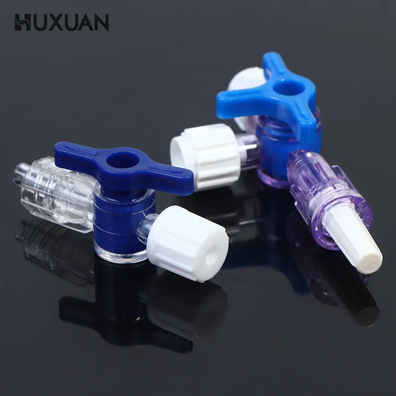 Plastic 2 Way Stop Cock For Clinical Hospital Luer Lock Adapter 3 Way Stopcock Flexiable T-Connector Extension Tube