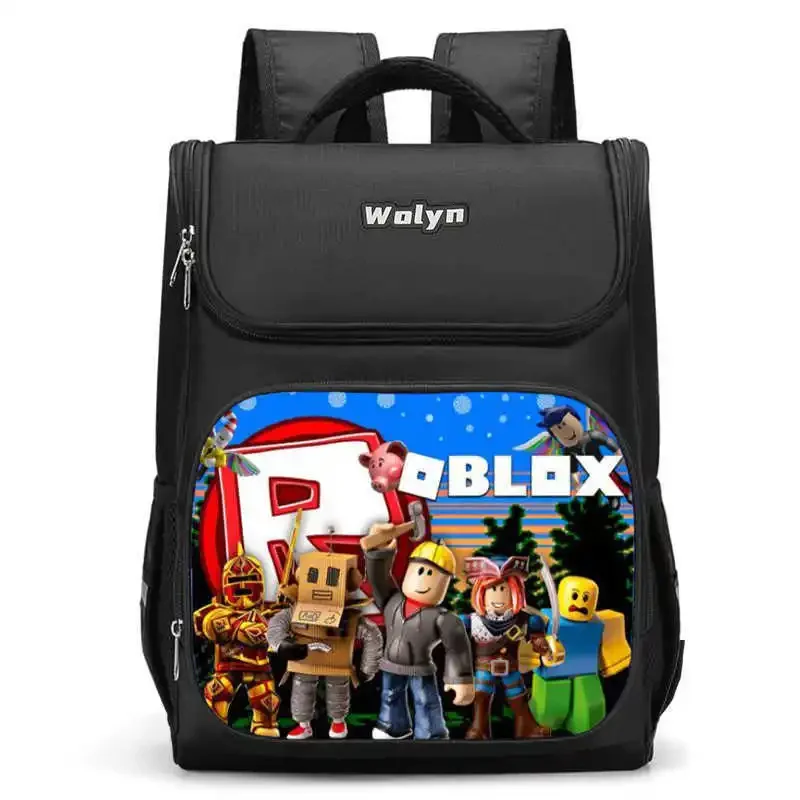 

Roblox Game School Bag Cartoon Print Student Backpack Large Capacity Shoulder Backpack Christmas Birthday Gift