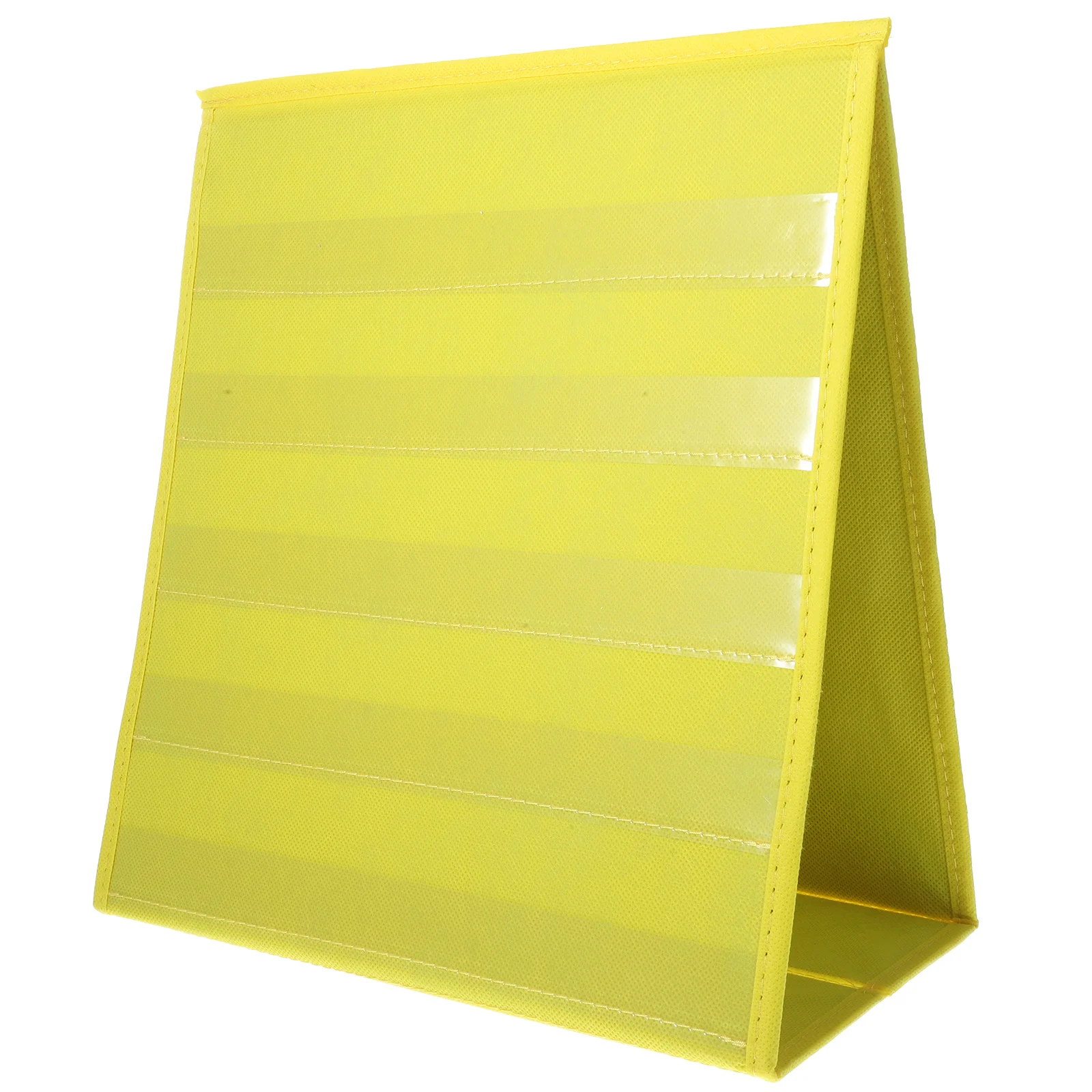 Foldable Desktop Tripod Transparent Window Bag Teaching Aids Calculation Display Card Kindergarten Supplies Non-woven Material